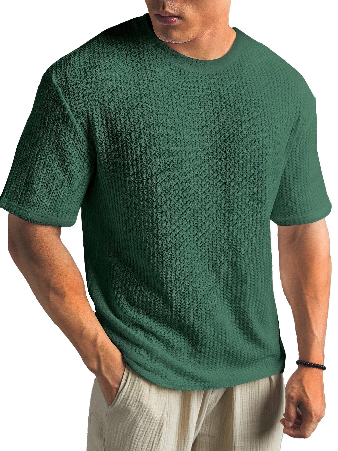 Casual Versatile Solid Color Men's Summer T-shirt